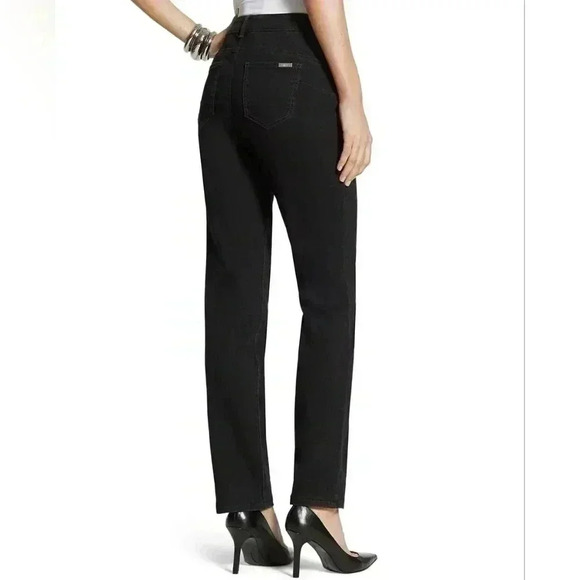 Chicos Slim Leg Black Jeans 1.5 Size 32in - Picture 2 of 9